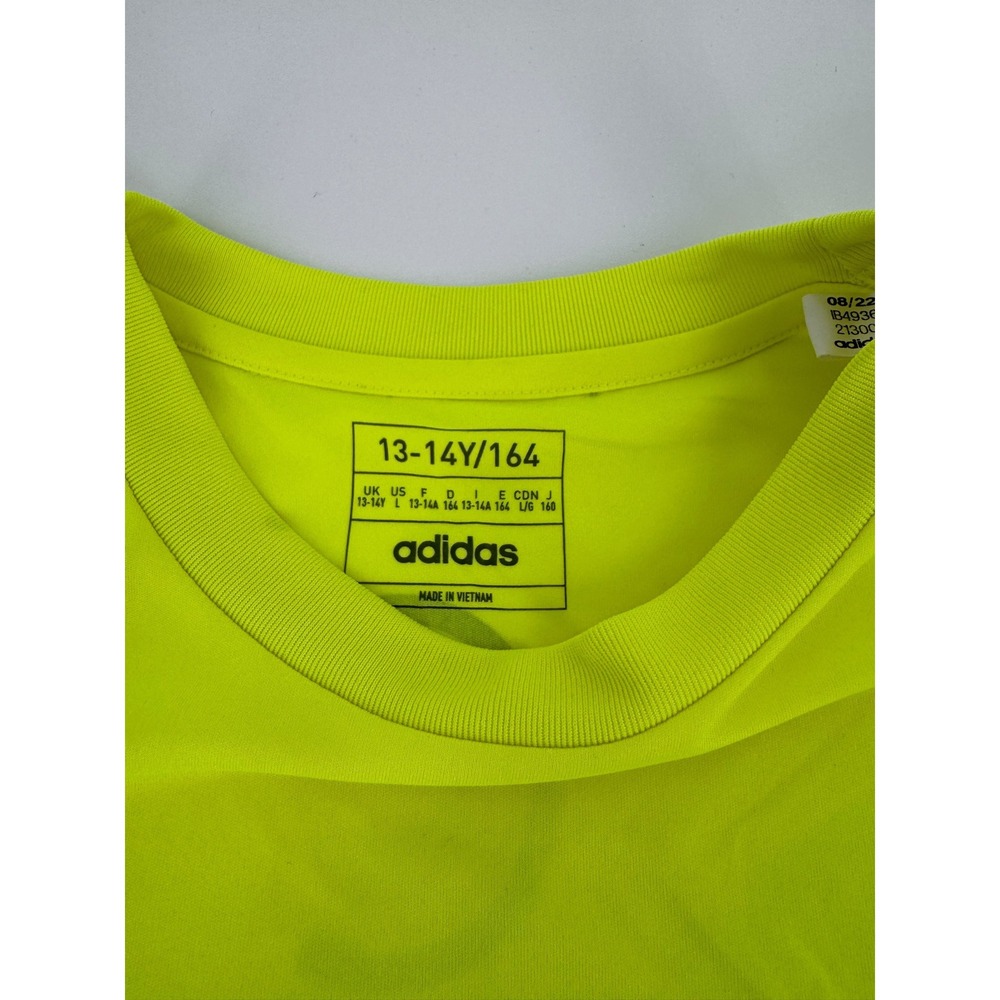 Adidas Coerver Colorado Kids Soccer Jersey Neon Yellow Size Large 13-14Y - Picture 2 of 10